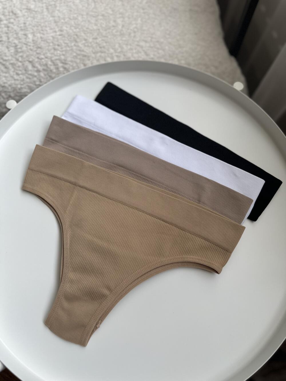 Американки з ефектом утяжки рубчик 3968 Темний беж, L/XL